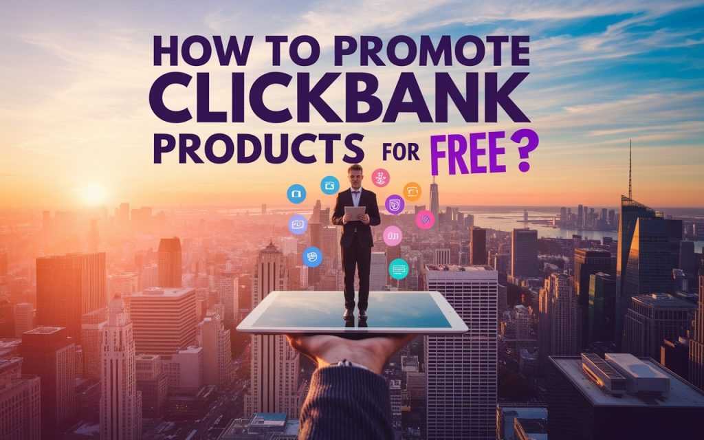 How to Promote ClickBank Products For Free